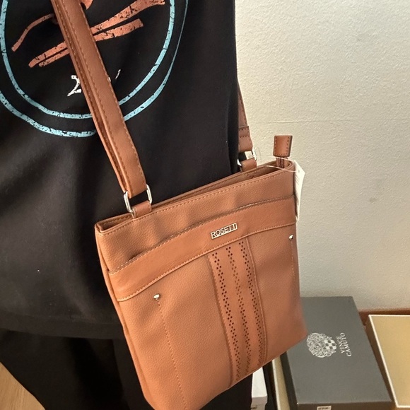 ROSETTI Brown Faux Leather Crossbody Bag BNWT - Picture 8 of 10